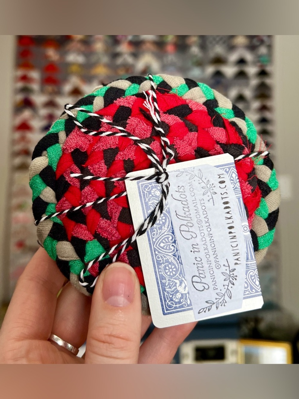 Set of Four Braided Coasters - Picture 3 of 17